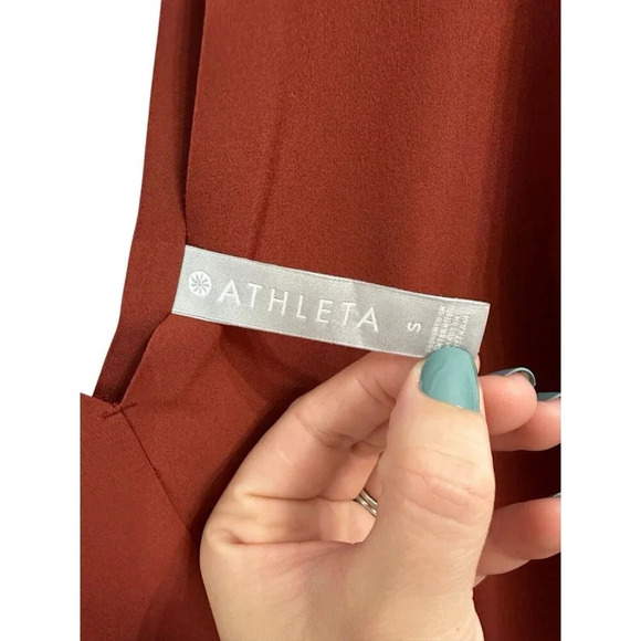 Athleta Sarasota Jumpsuit Womens Small Russet Brown Color Comfort Stretch Travel - Picture 5 of 10